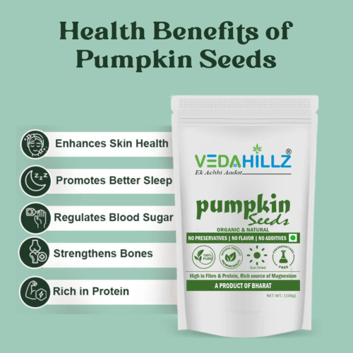 Vedahillz Organic Pumpkin Seeds Made from Carefully Selected Natural Seeds